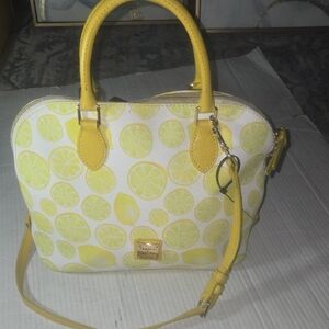 Dooney & Bourke Yellow Lemon Print Satchel